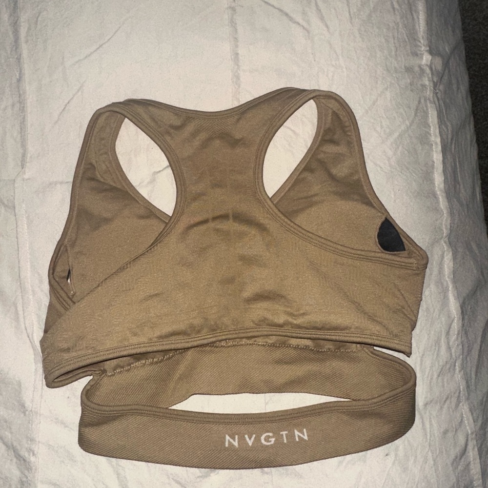 NVGTN Women's Tan Sports Bra large